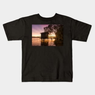 Boathouse Beams of Pink Kids T-Shirt